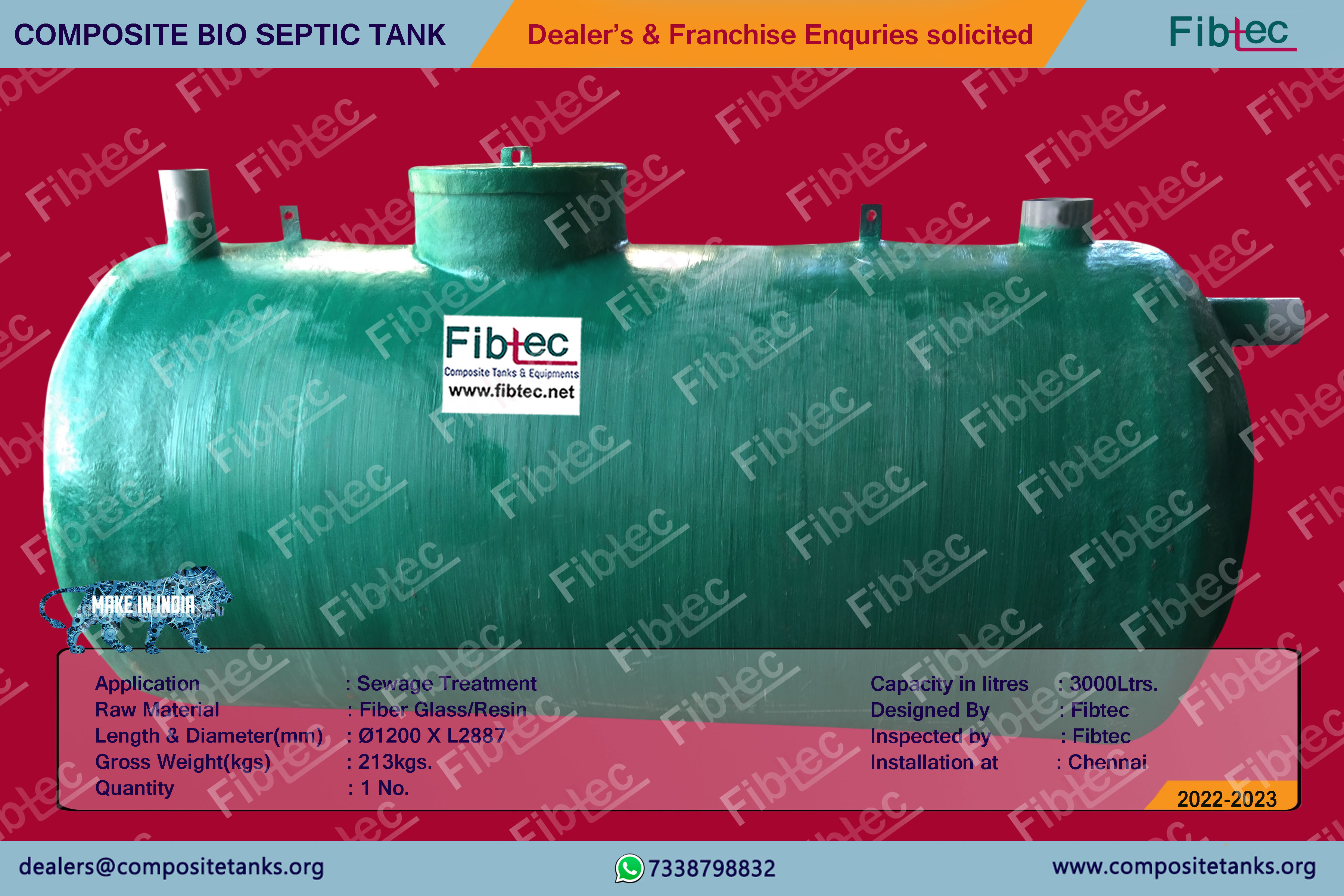 FRP_Non_filling_Bio_Septic_Tank