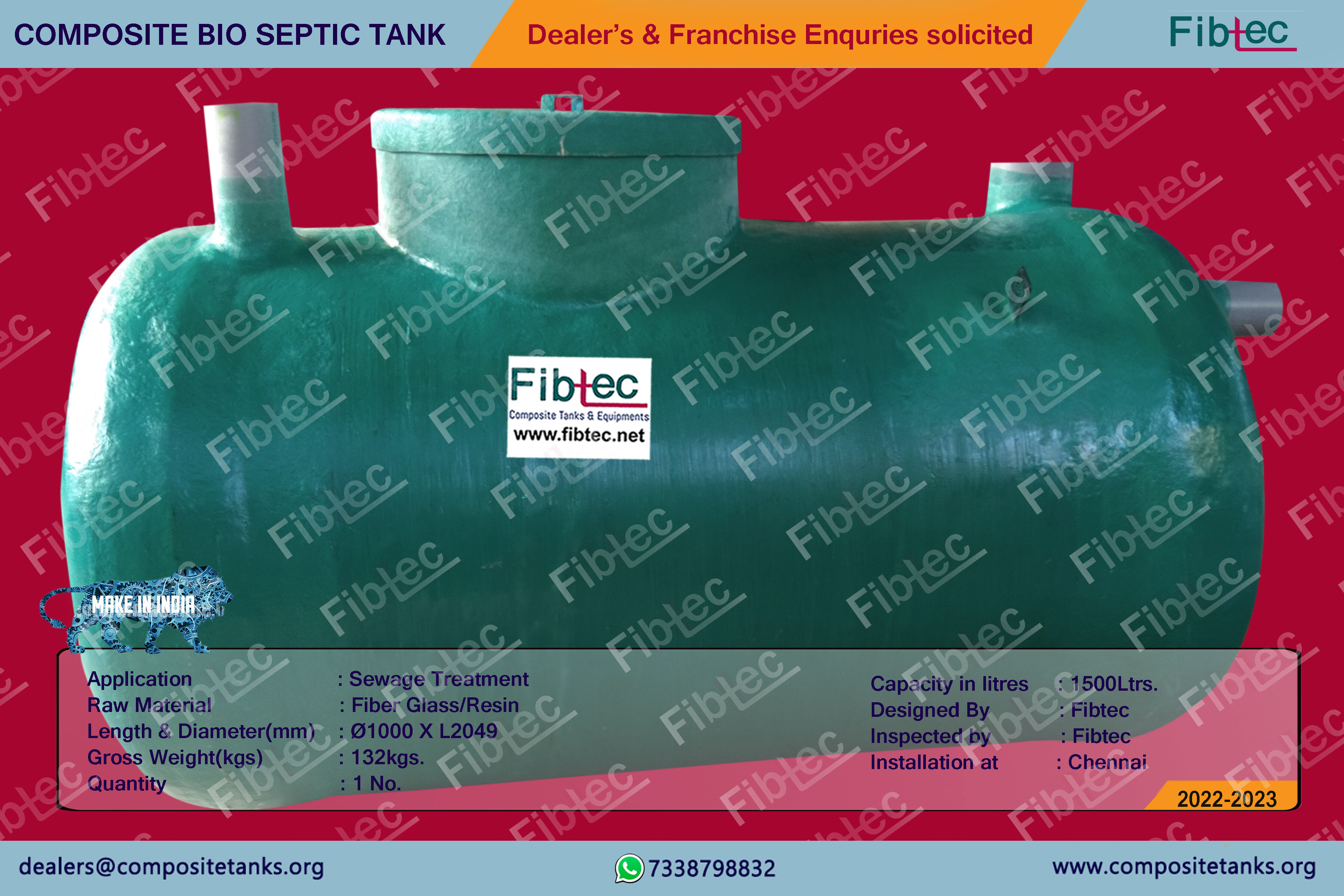 Fibtec_FRP_Non_filling_Septic_Tank